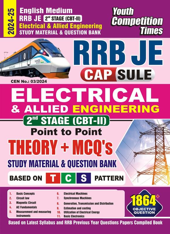 English Medium RRB JE Stage2 Electrical & Allied Engineering Sudy Material & Queston Bank 202425