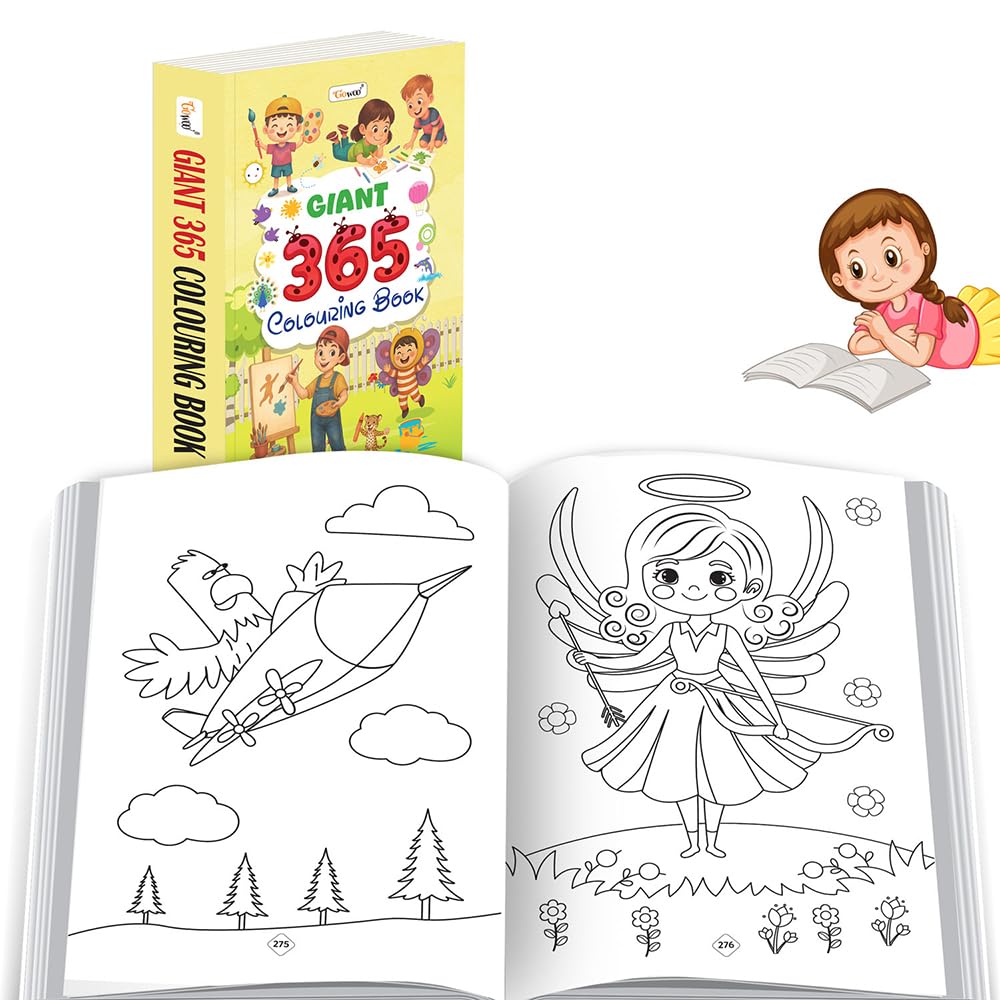 GIANT  365 Colouring Book : Book for preschoolers, Colouring book for kids, toddlers educational book, Early learners colourin