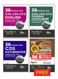 Disha Combo (4 Books) 38 TopicWise Cds Mathematics, English & General Knowledge Previous Year Solved Papers (2007  2025) Phase