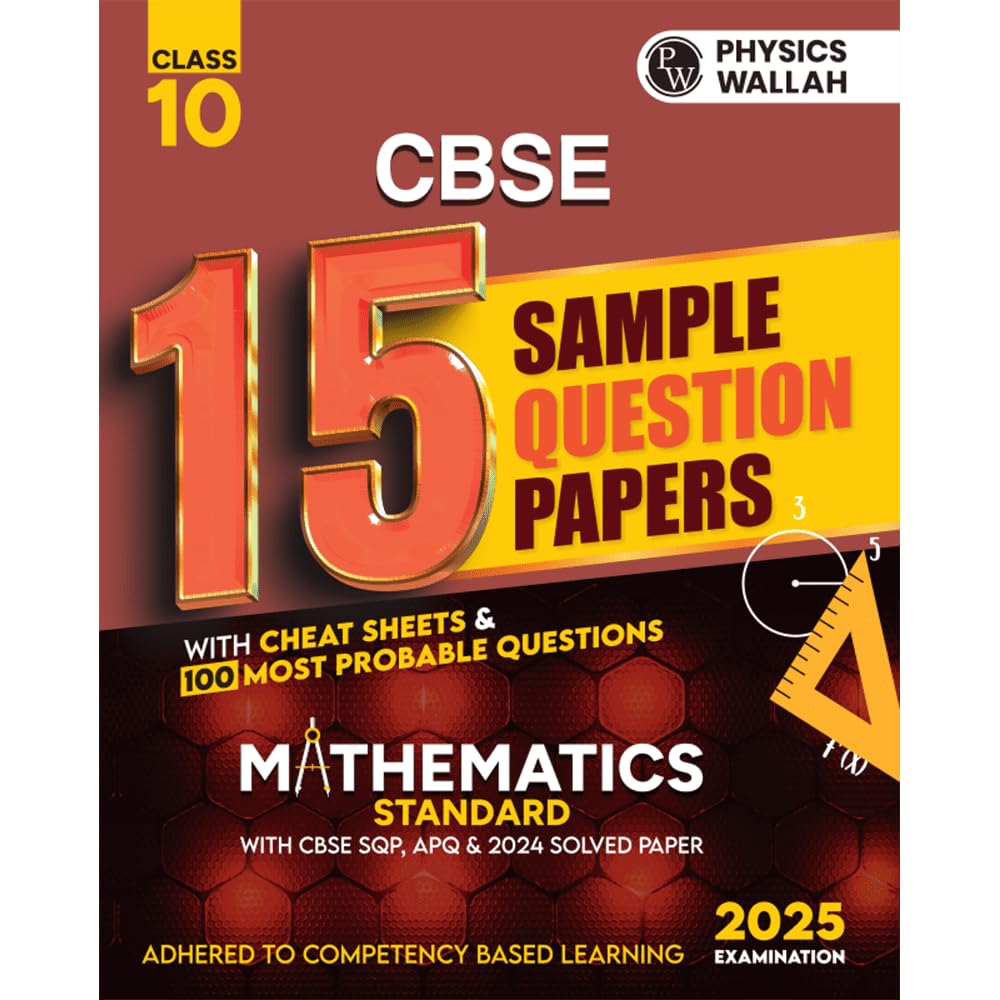 PW CBSE | Class 10 | 15 Sample Question Papers Mathematics (Standard) For Board Exam 2025 [Paperback] PW