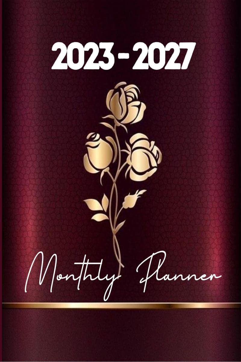 20232027 Monthly Planner for Women : 5 Years Pocket Organizer with Elegant Cover for Women