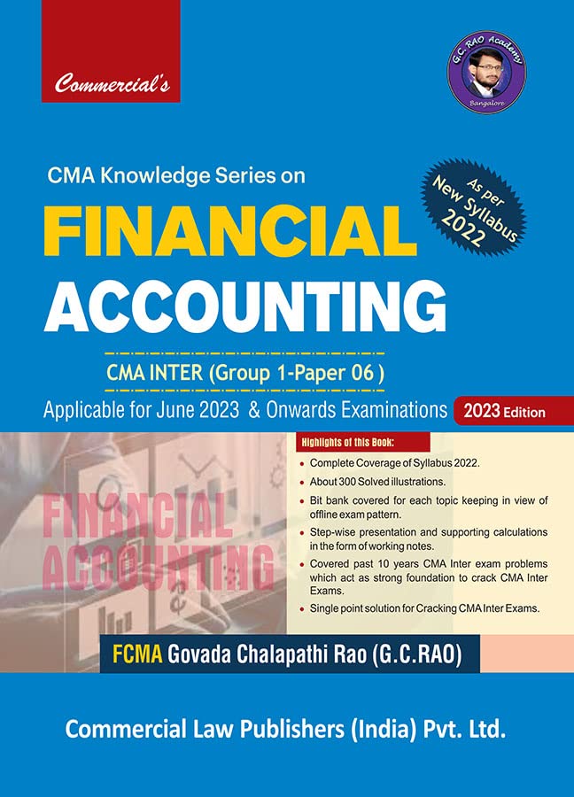 Financial Accounting (CMA Inter G1 Paper 6 ) (Syllabus 2022)