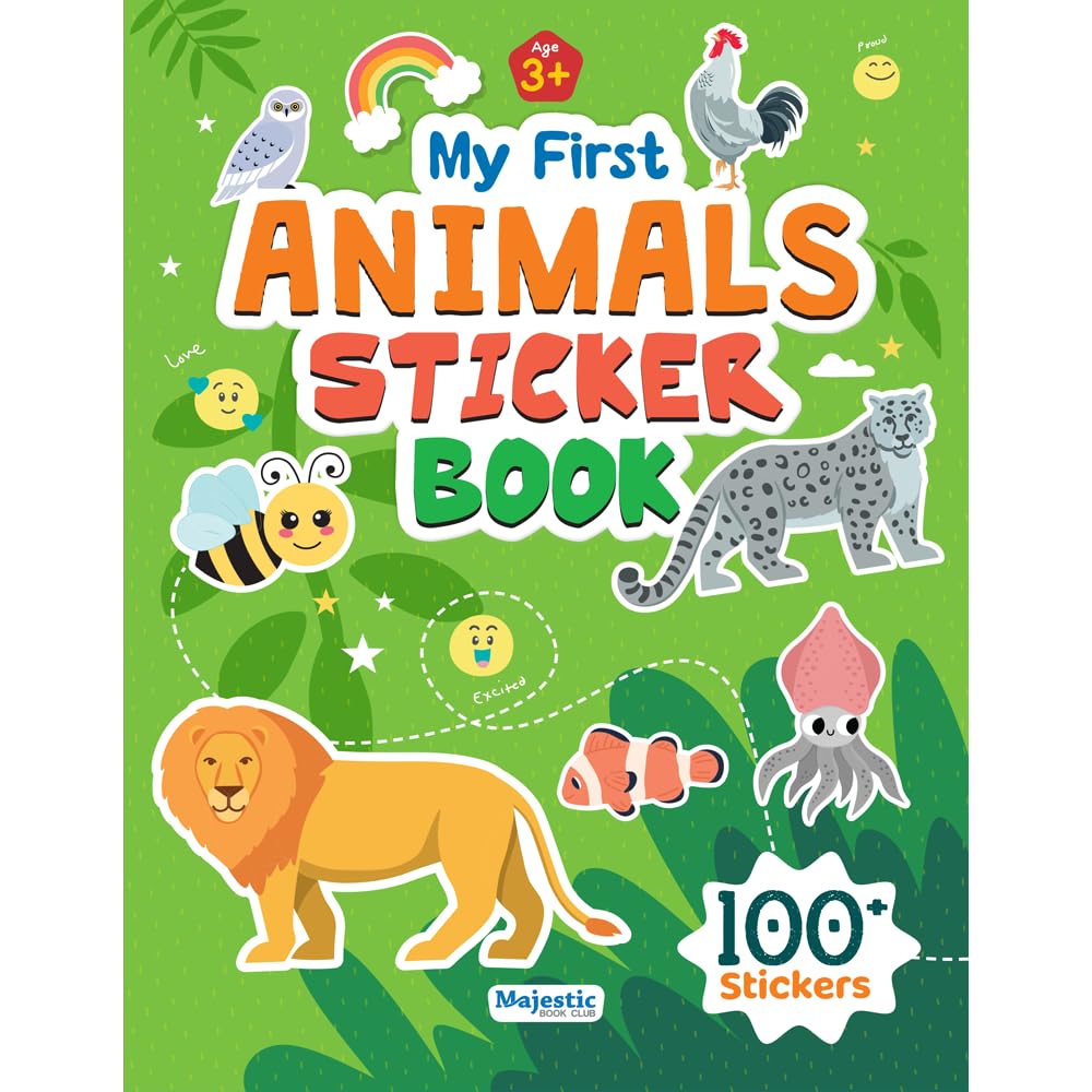 My First Animals Sticker Book For Kids Ages 3+ | Learn About Animals With 16 Pages + 8 Sticker Sheets | Educational & Engaging I