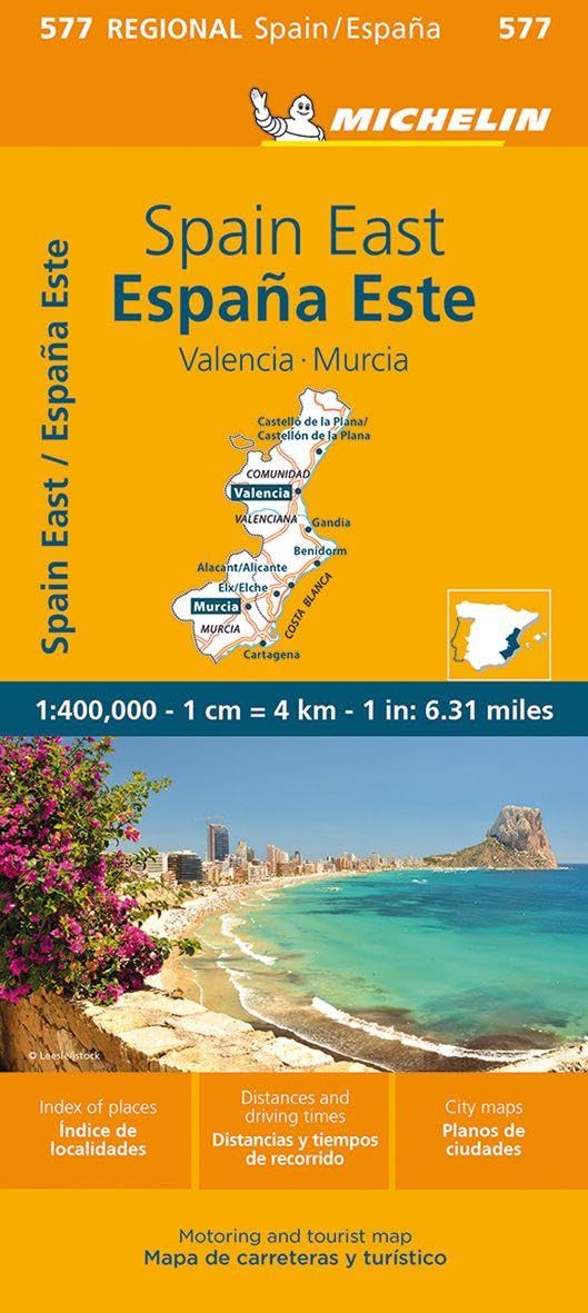 Michelin Spain: East, Valencia Murcia Map 577 (Maps/Regional (Michelin))