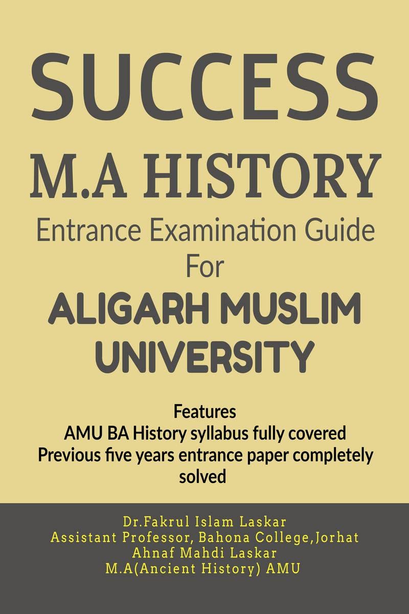 SUCCESS MA HISTORY ENTRANCE GUIDE FOR ALIGARH MUSLIM UNIVERSITY