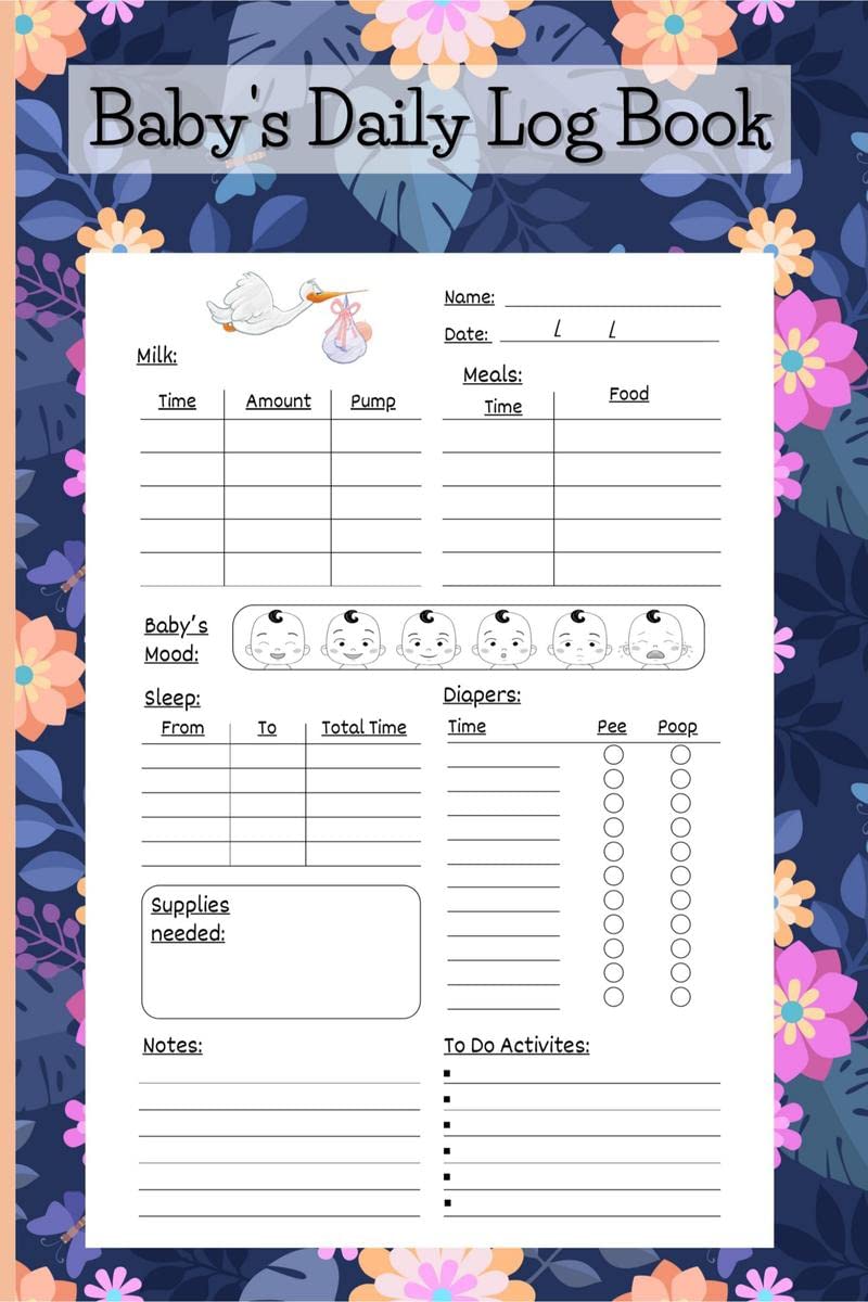 Babys Daily LogBook : Amazing Newborn Baby Tracker Notebook for New Parents or Nannies to Record Breastfeeding, Sleep, Schedules