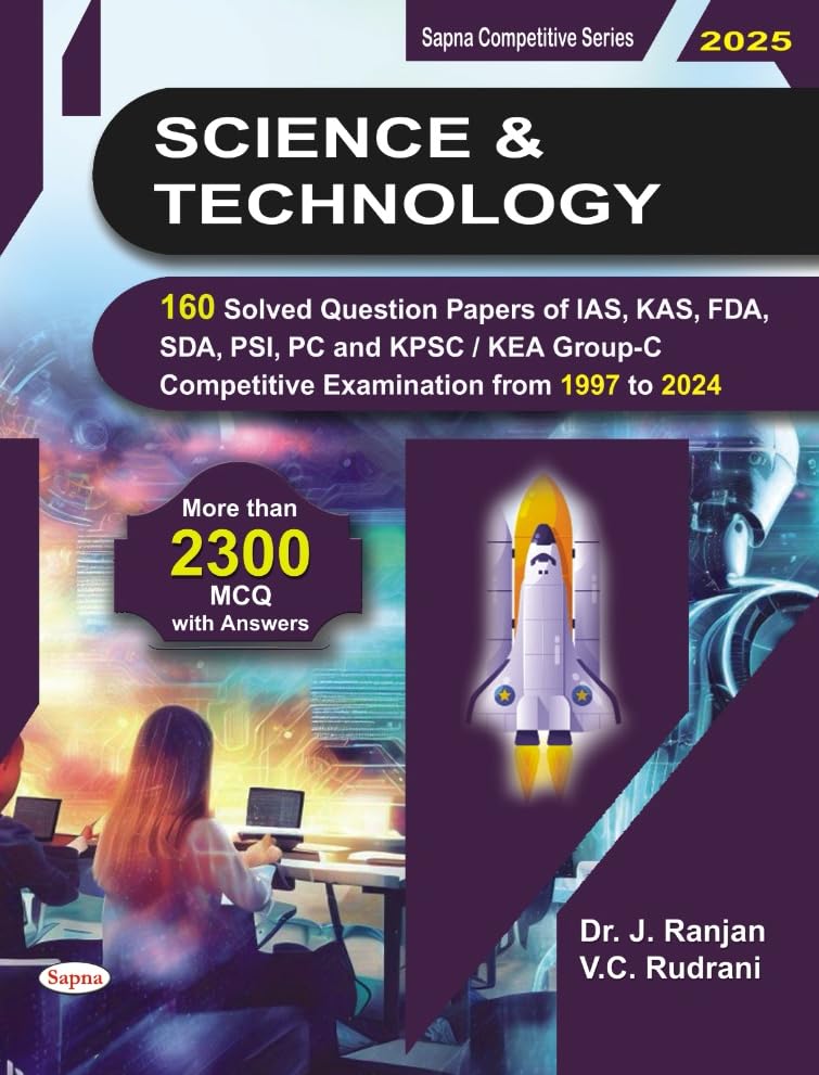 Science & Technology 160 Solved Question Papers of Kas Fda Sda Psi Pc & Group C Competitive 1997 to 2024