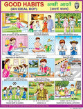 An Ideal Boy (Good Habits) (Size 55 X 70 Cms) |Single Side Lamination