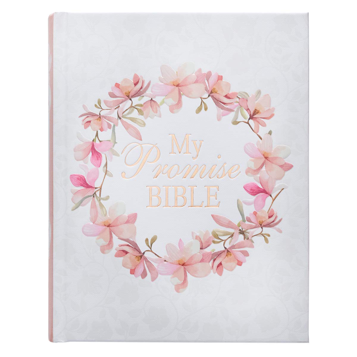 KJV Holy Bible, My Promise Bible, Hardcover w/Bible Tabs, Coloring Stickers, Ribbon Markers, King James Version, White/Pink Flor
