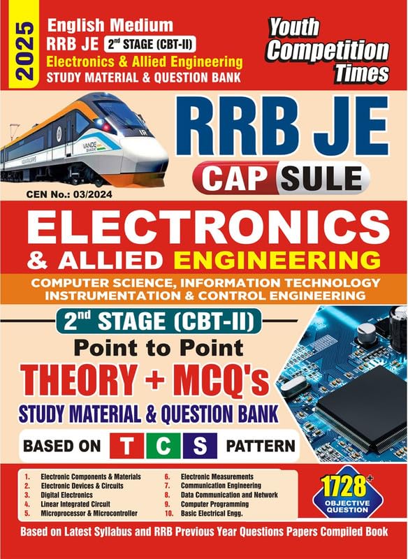 RRB JE 2 Stage CBT II Electronics & Allied Engineering Study Material & Question Bank Capsule 2025 English Medium