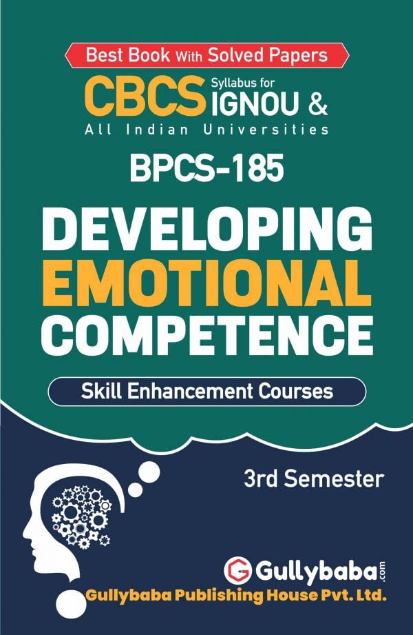 Gullybaba IGNOU BAG 3rd Sem BPCS185 Developing Emotional Competence in English  Latest Edition IGNOU Help Book with Solved Pre