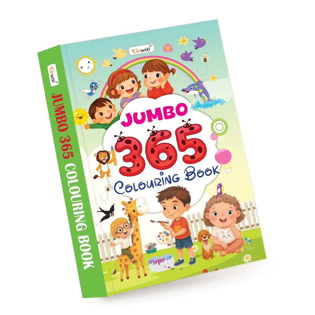 JUMBO  365 Colouring Book : creative learning for toddlers, simple colouring book for kids, colouring book for beginners