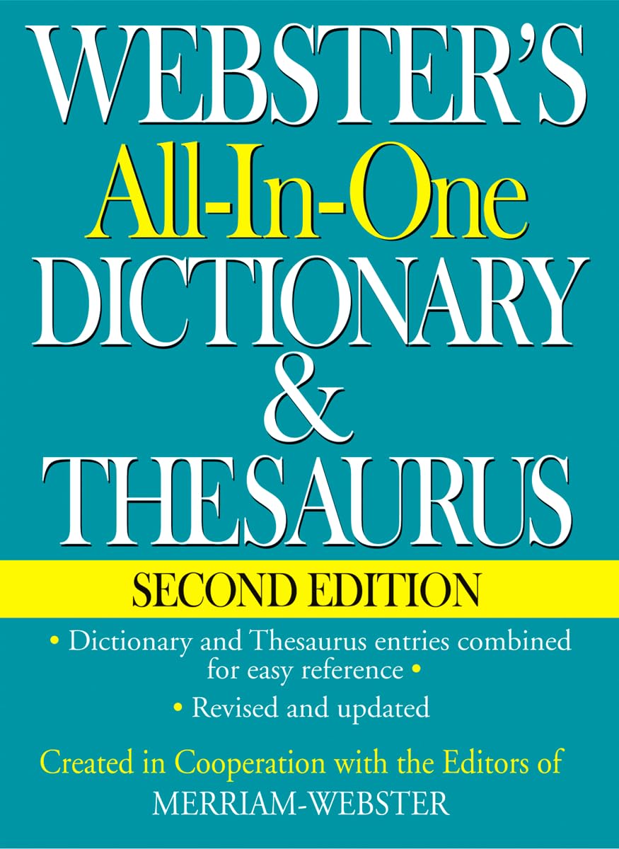 Websters AllInOne Dictionary & Thesaurus, Second Edition