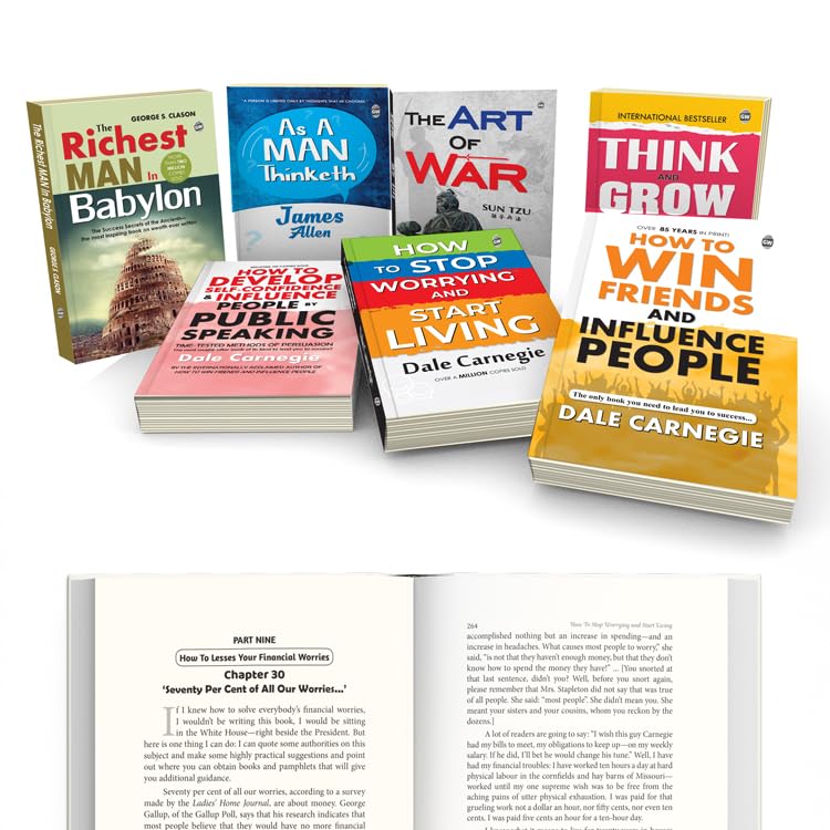 The Success Collection : Think & Grow Rich, The Art of War, How to Win Friends & More Novel  7 Essential Books for Wealth, Conf