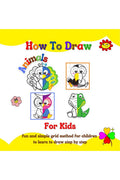 How to draw animals for kids : Activity book for toddlers for learning how to draw, stepbystep drawing, the grid copy method, 