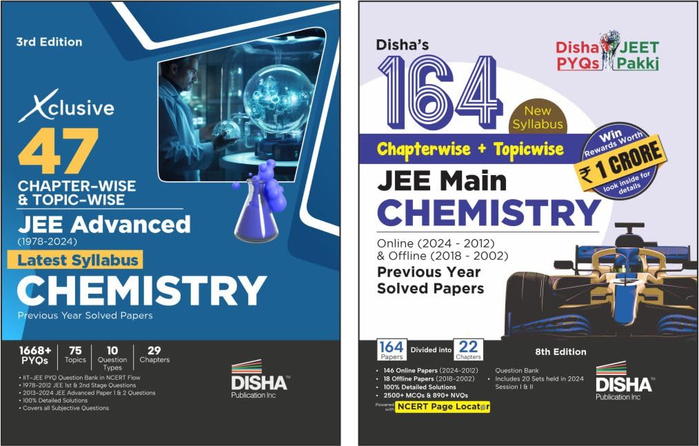 Combo 164 Jee Main (New Syllabus) & 47 Xclusive Jee Advanced Chemistry Chapterwise & Topicwise Previous Year Solved Papers (Set 