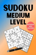 Sudoku Medium Level, 110 Puzzles with Solutions : 110 Medium Level of Sudoku Puzzles Book with Solutions for Teens and Adults
