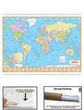 World Political Map Hindi (Size 70 X 100 Cms)|Laminated Both Sides
