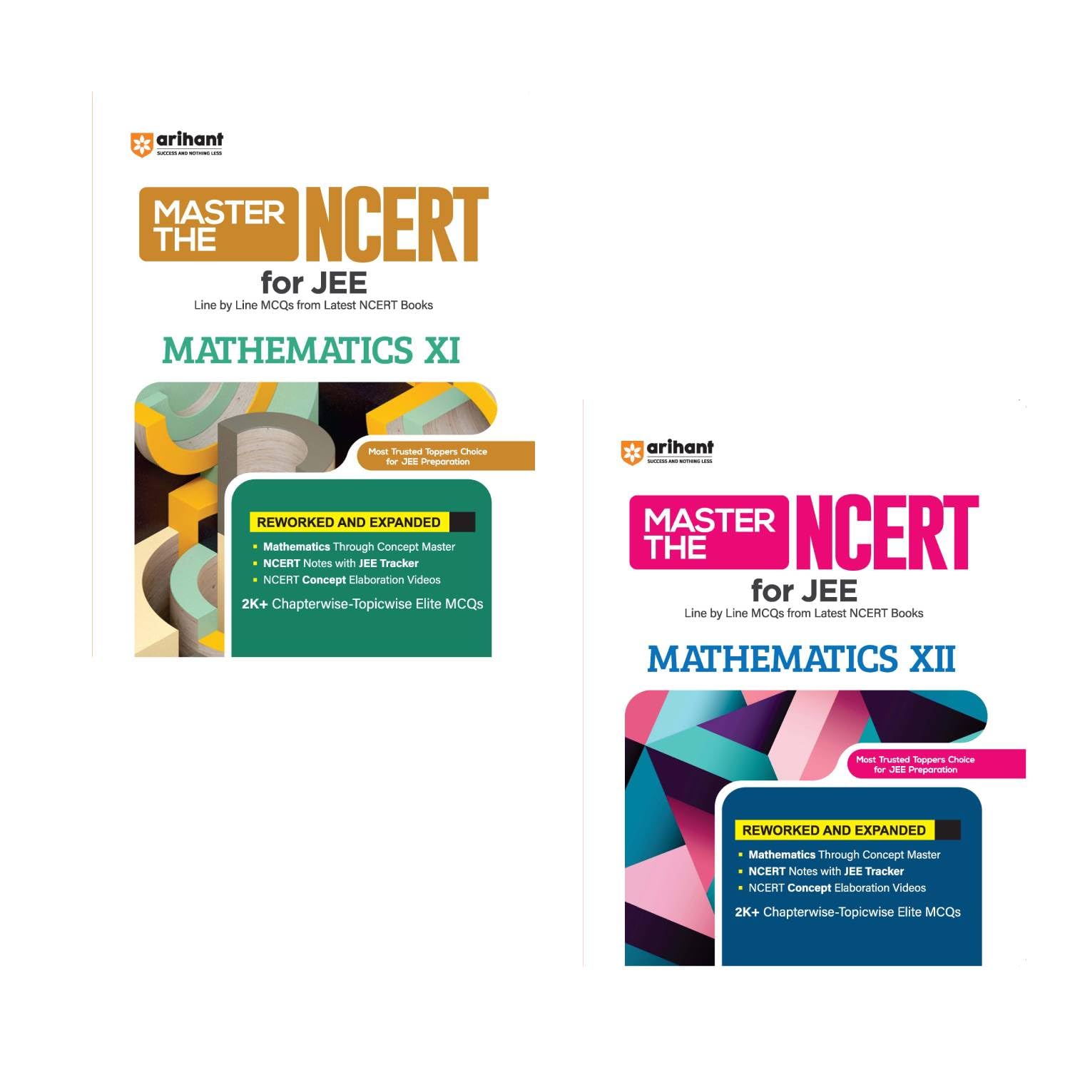 Arihant Master the NCERT Mathmatices Class 11 and 12 for JEE/CUET 2026 (Set of 2) | Line by Line MCQs from Latest NCERT Books | 