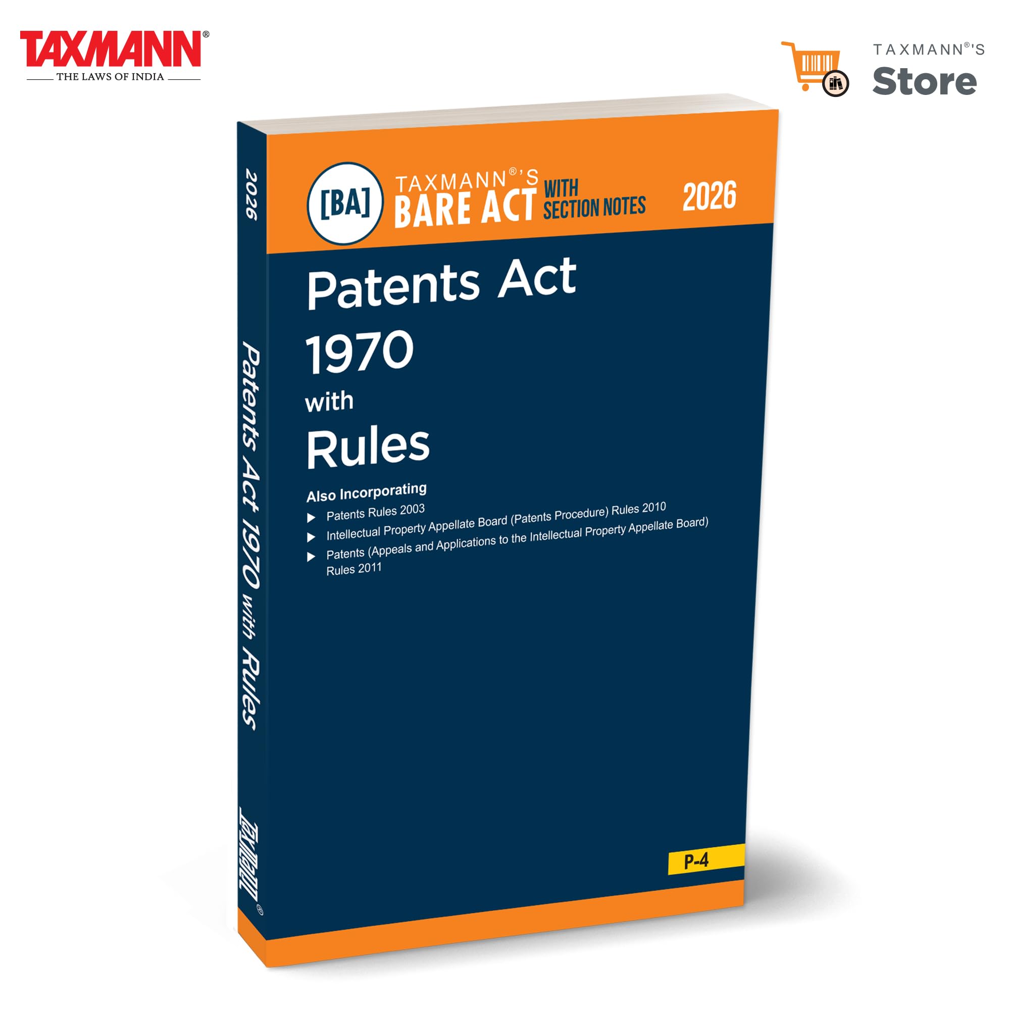 Taxmanns Patents Act 1970 with Rules [Bare Act with Section Notes]  Comprehensive & Uptodate Statutory Reference Presenting