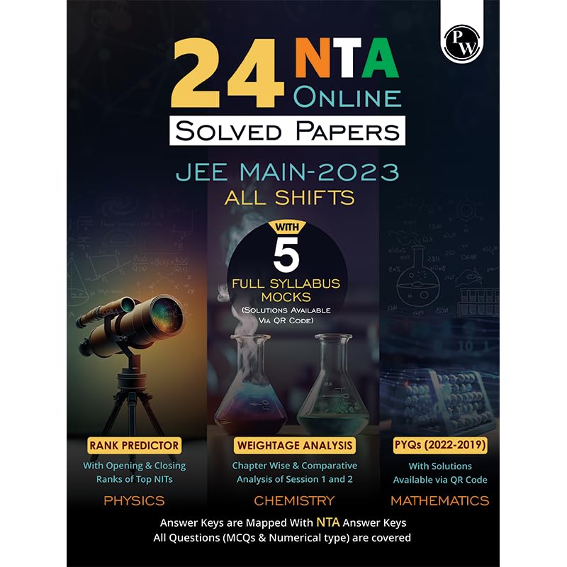 PW 24 Online JEE Main 2023 PYQs with Solutions All shifts of Session 1 & 2 with Detailed Weightage Analysis, Rank Predictor & Di