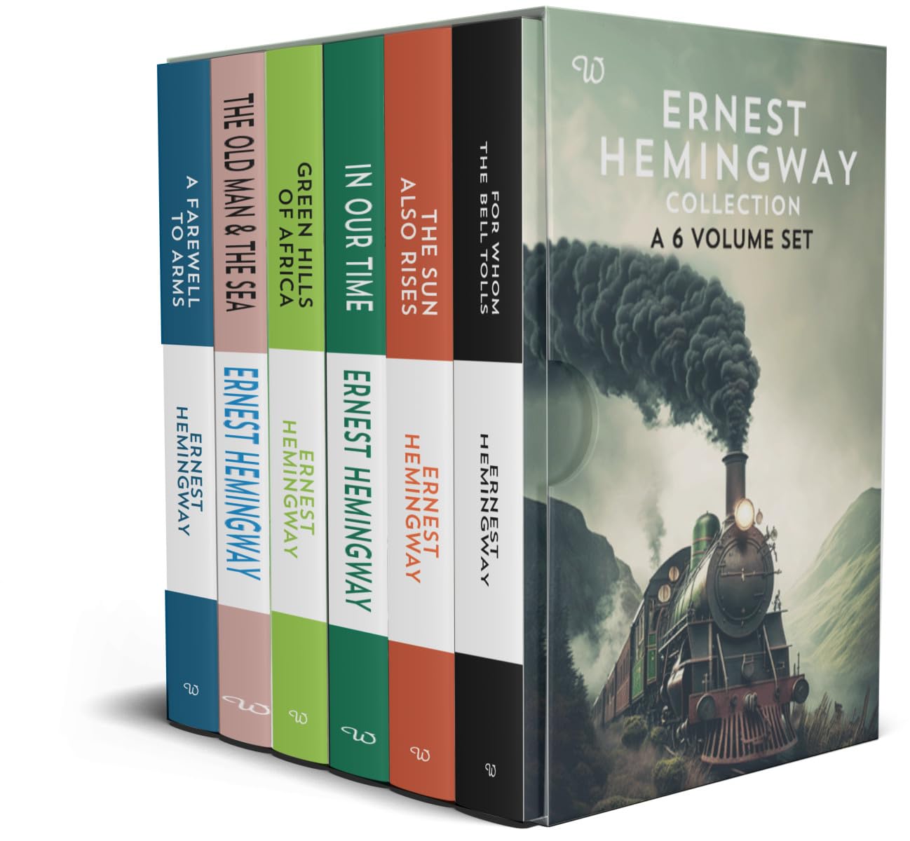 Ernest Hemingway Collection 6 book set (For Whom The Bell Tolls, A Farewell To Arms, Green Hills Of Africa, The Old & The Sea, I