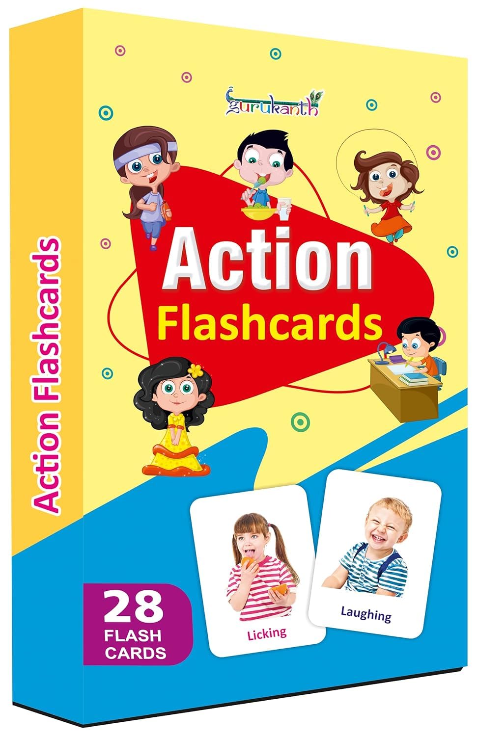 Gurukanth Premium Action Flash Cards For Kids Early Learning | Easy & Fun Way Of Learning 1 Year To 6 Years Babies Smart Card Bo