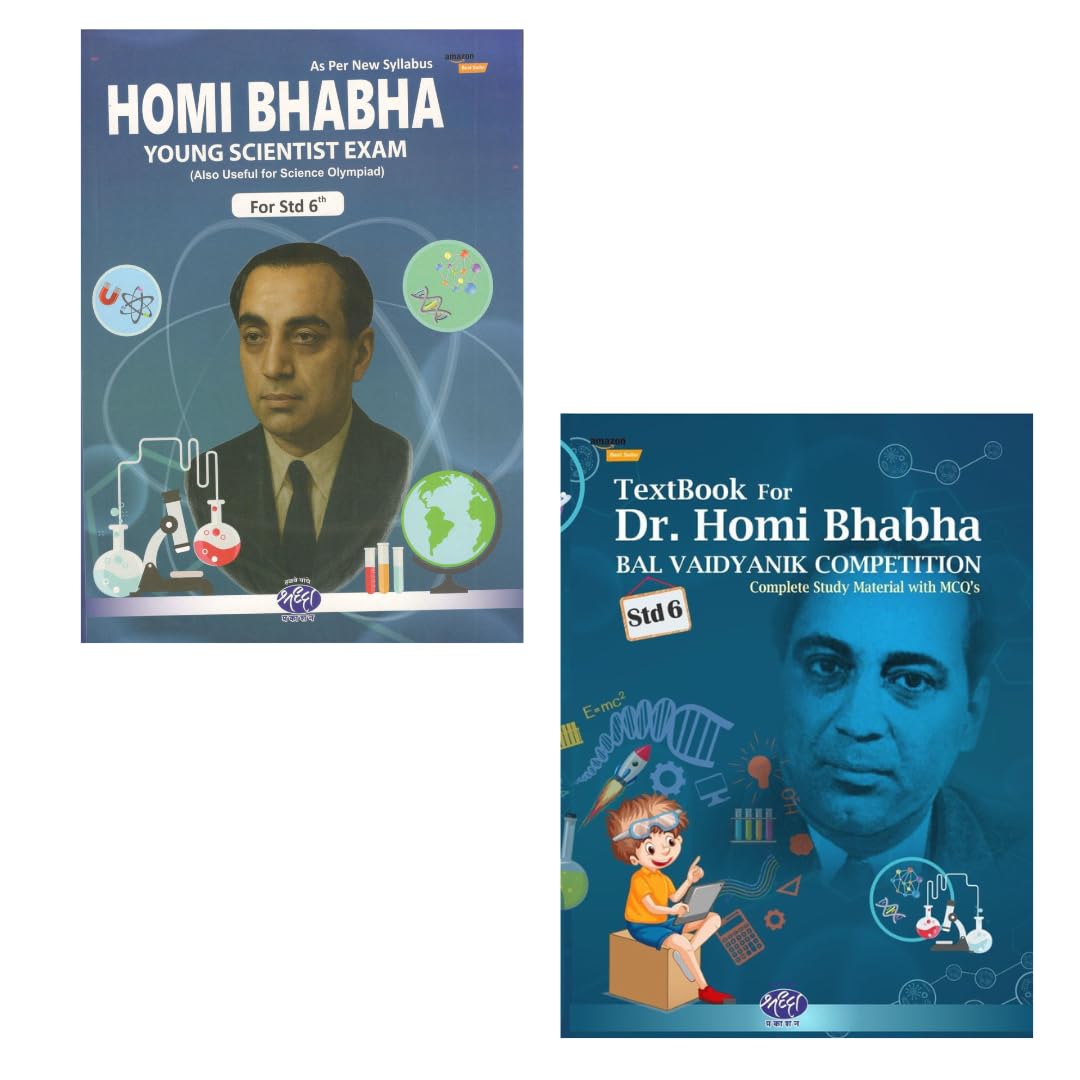 Homi Bhabha Std 6th  Text Book + Young Scientist Exam Combo ( Set Of 2 Books )  Shraddha Prakashan  Latest Edition 202526