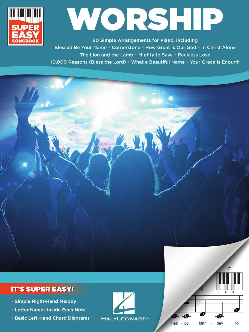 Worship  Super Easy Songbook  Beginner Sheet Music with Chords and Lyrics  Learn 60 Worship Songs Effortlessly  Simple RightHa