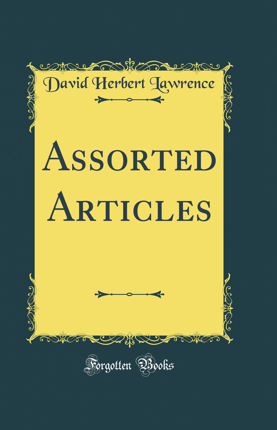 Assorted Articles (Classic Reprint)