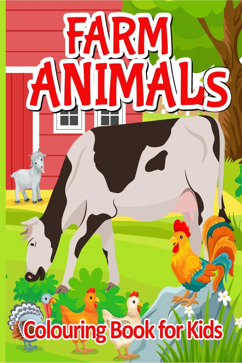 Farm Animals Colouring Book for Kids