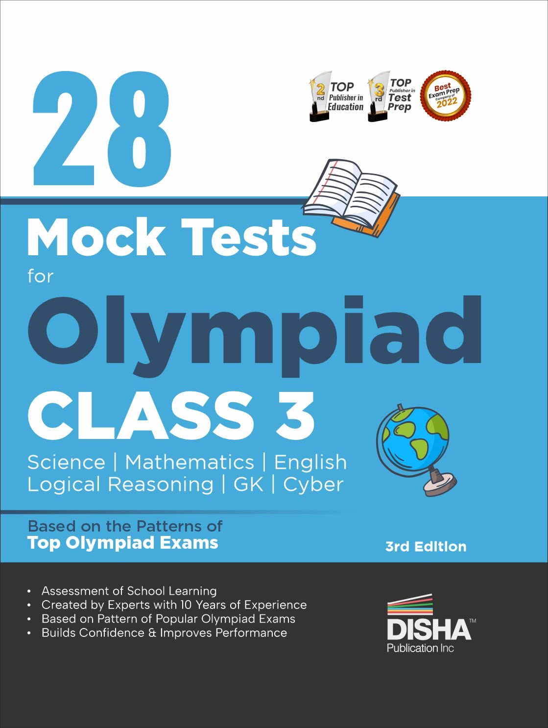 28 Mock Test Series For Olympiads Class 3 Science, Mathematics, English, Logical Reasoning, Gk & Cyber 2Nd Edition Disha Experts