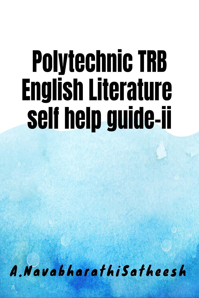 Polytechnic Trb English Literature Self Help GuideIi