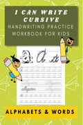 I Can Write Cursive : Handwriting practice workbook for kids