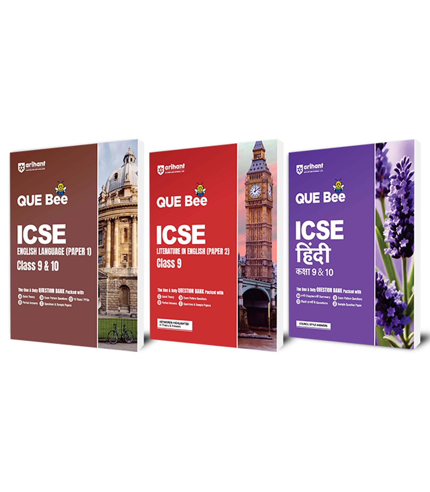 Arihant QUE Bee Literature In English (Paper 2),English Language (Paper 1) Class 9 Exam 2026 | Quick Theory, Exam Pattern Questi