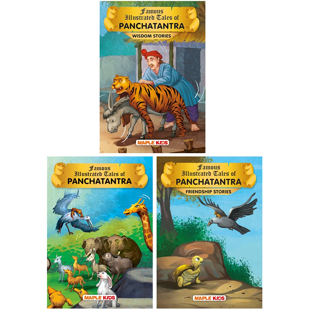 Panchatantra Tales (Illustrated) (Set of 3 Books with 53 Moral Stories)  Panchatantra Tales, Panchatantra Wisdom Stories, Panch