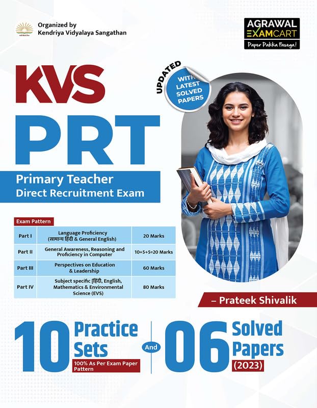 Examcart KVS PRT Practice Book with 10 Practice Sets & 6 Solved Papers (2023) | As Per Latest Syllabus & Pattern | for Primary T
