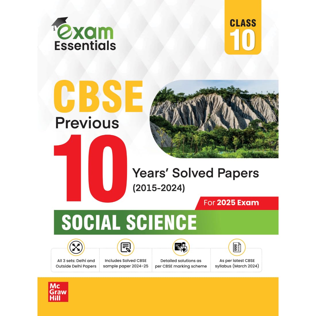 CBSE Class 10 Social Science Previous 10 Years Solved Papers/PYQ (20152024) | Includes All Delhi & Outside Delhi Sets | Solve