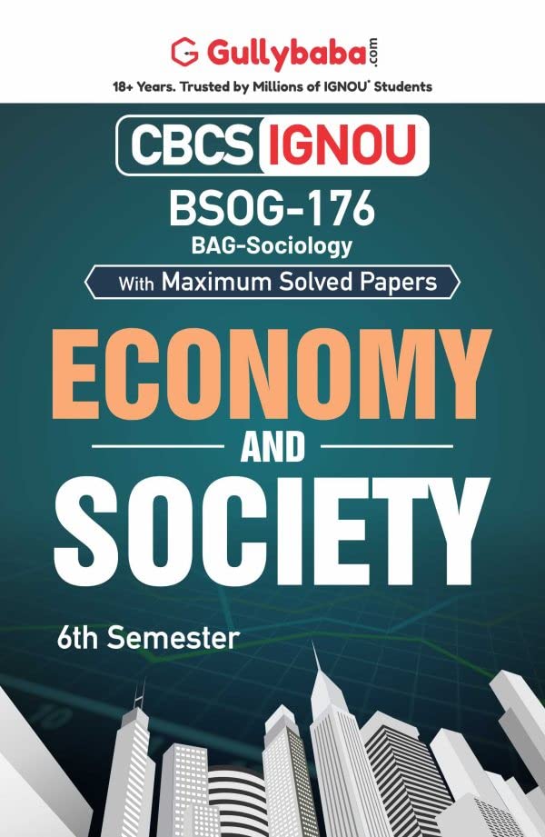 Gullybaba IGNOU CBCS BAG 6th Sem BSOG176 Economy and Society in English