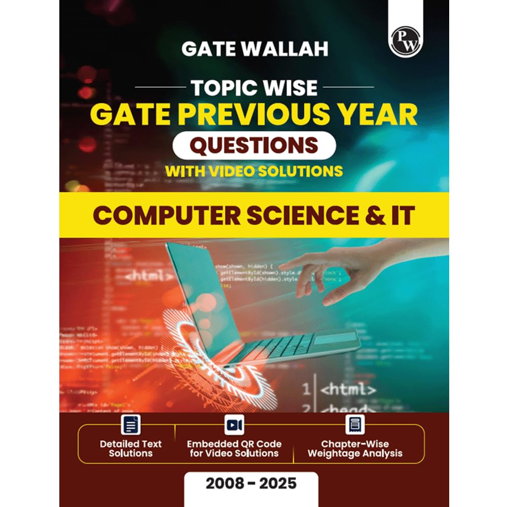 PW GATEWALLAH Computer Science & IT Previous Solved Papers For 2026 Exams [Paperback] PW