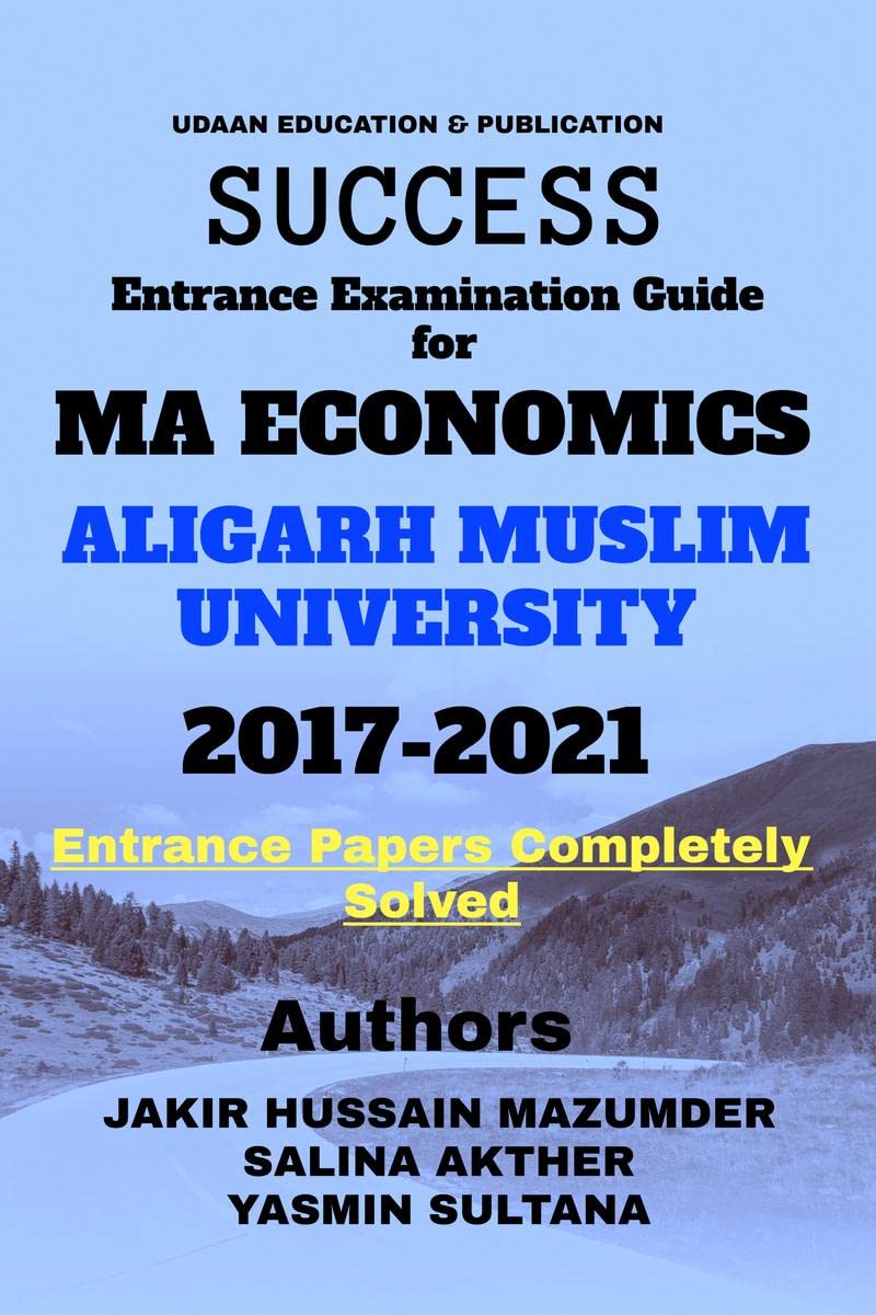 SUCCESS Entrance Examination guide for MA ECONOMICS ALIGARH MUSLIM UNIVERSITY