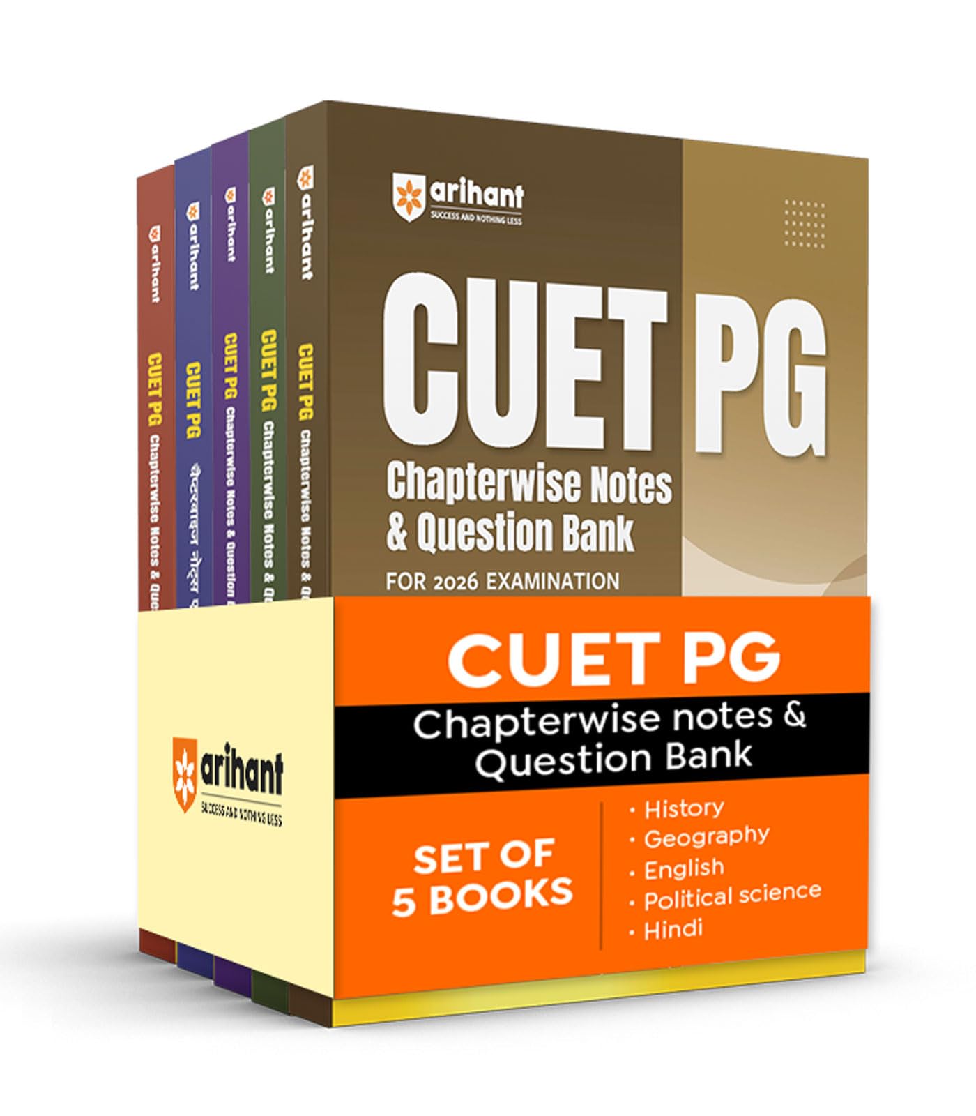Arihant CUET PG Chapterwise Notes & Question Bank For 2026 Combo | Set of 5 Books | History, Geography, English, Political Scien
