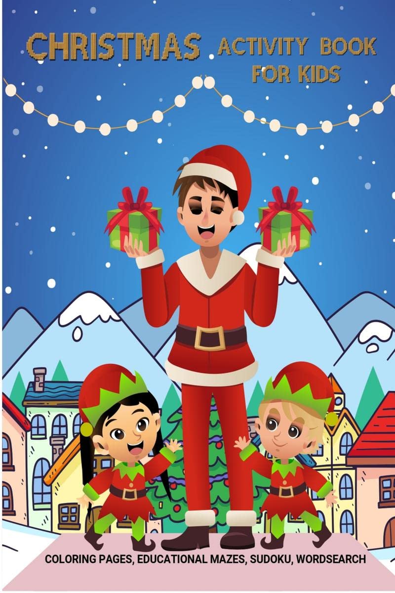 Christmas Activity Book For Kids : Activity Book For Kids Ages 68
