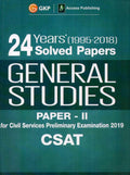 24 Years Solved Papers 19952018 General Studies Paper Ii Csat For Civil Services Preliminary Examination 2019