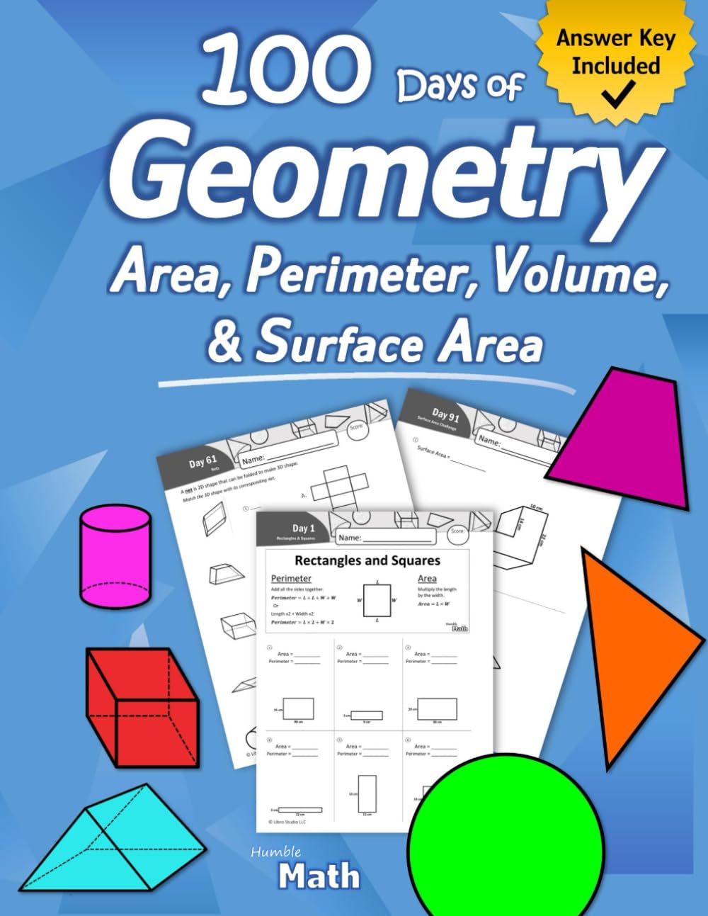 Humble Math  Area, Perimeter, Volume, & Surface Area: Geometry for Beginners  Workbook with Answer Key (KS2 KS3 Maths) Element