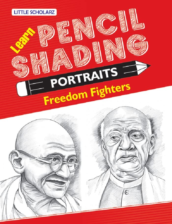 Learn Pencil Shading  freedom fighters | StepbyStep Sketching Guide for Beginners | Drawing Practice Book for Students & Hobb