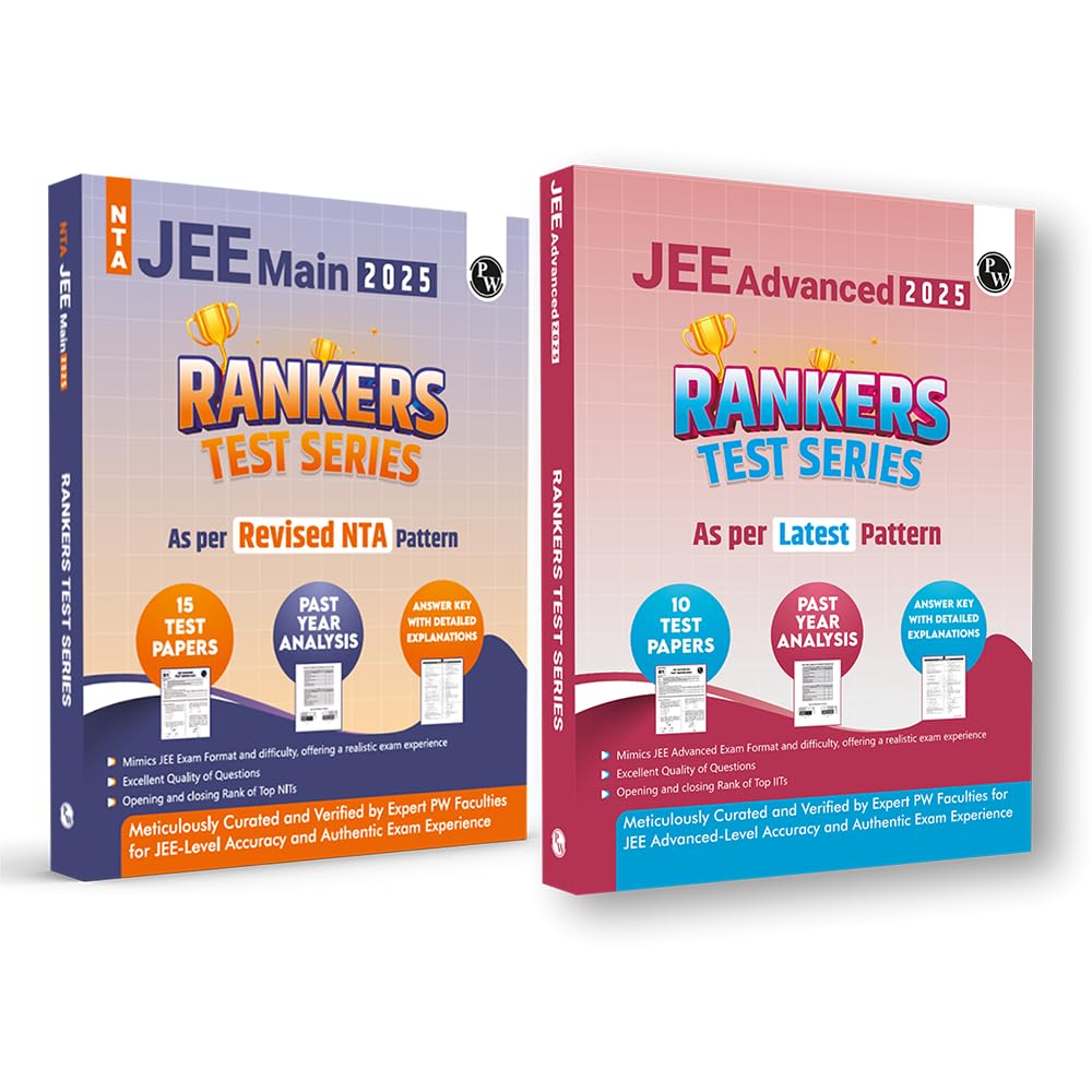 PW JEE Main & Advanced Rankers Test Series 2025 Combo Set of 2 Books As Per Latest Exam Pattern | Elaborated Solutions with Coll