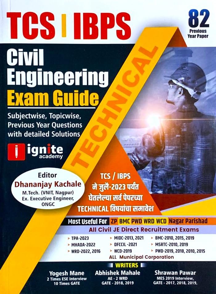 Ignite Tcs Ibps Civil Engineering Exam Guide 2023  82 Previous Year Papers