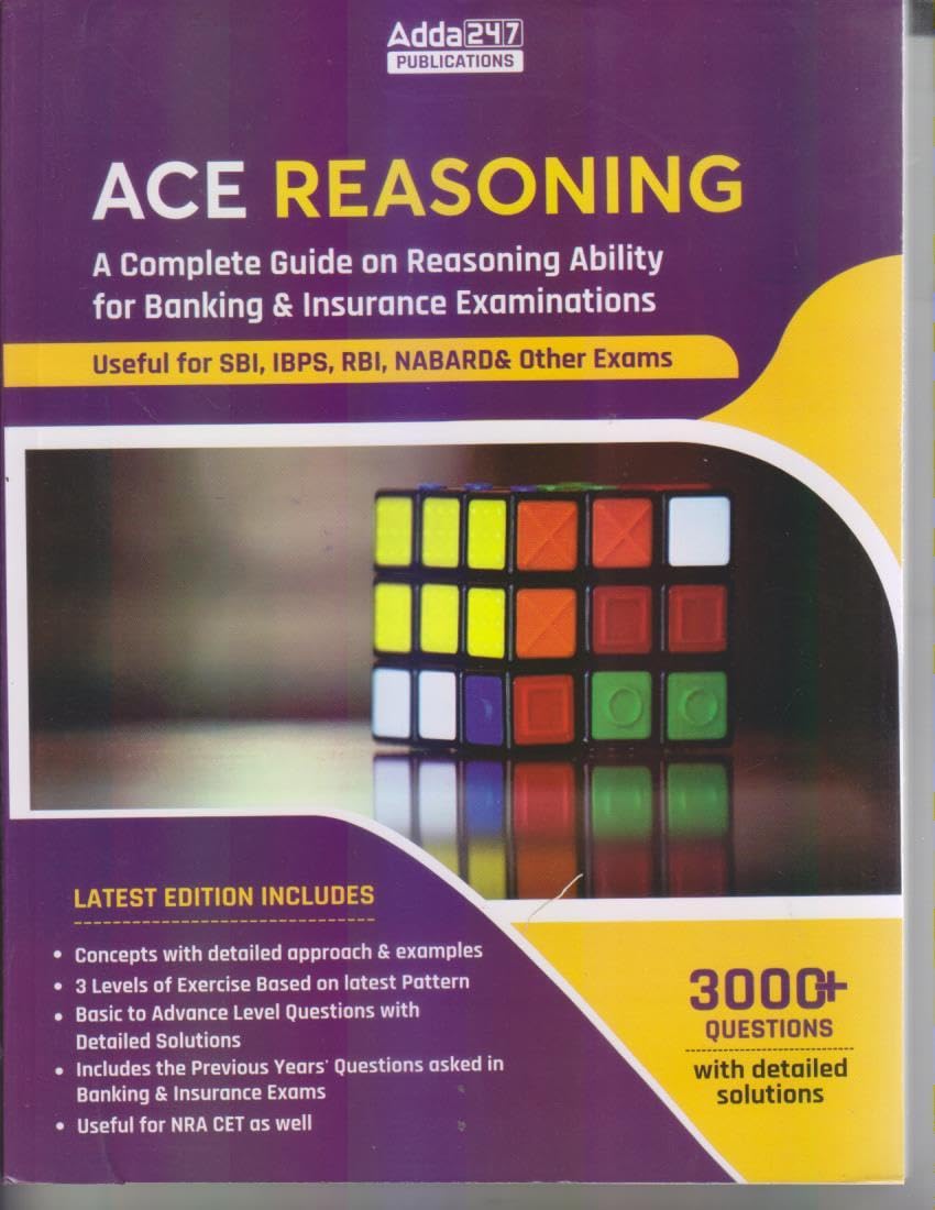 Adda247  Ace Reasoning For Banking And Insurance Examinations Like Sbi, Ibps, Rbi , Nabard And Others (Second Edition) | Reason
