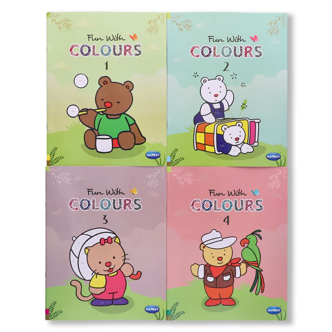 Navneet Fun With Colour Book Series  I To Iv Colouring Book Series For Children